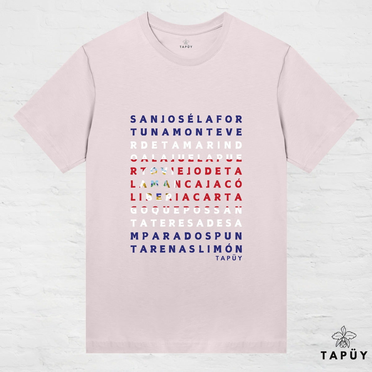 T-Shirt Femme - Ciudades de Costa Rica Rose Clair / XS de la marque Tapüy