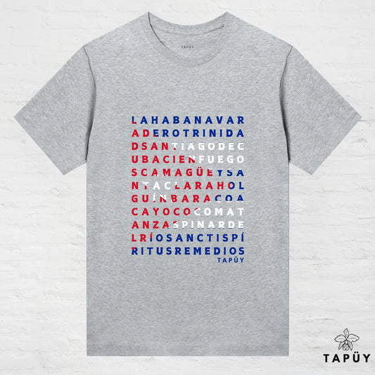 T-Shirt Femme - Ciudades de Cuba Gris Chiné / XS de la marque Tapüy