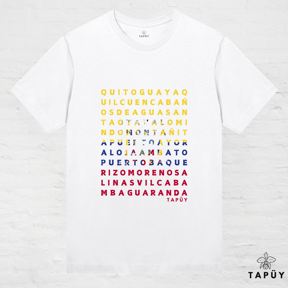 T-Shirt Femme - Ciudades de Ecuador Blanc / XS de la marque Tapüy