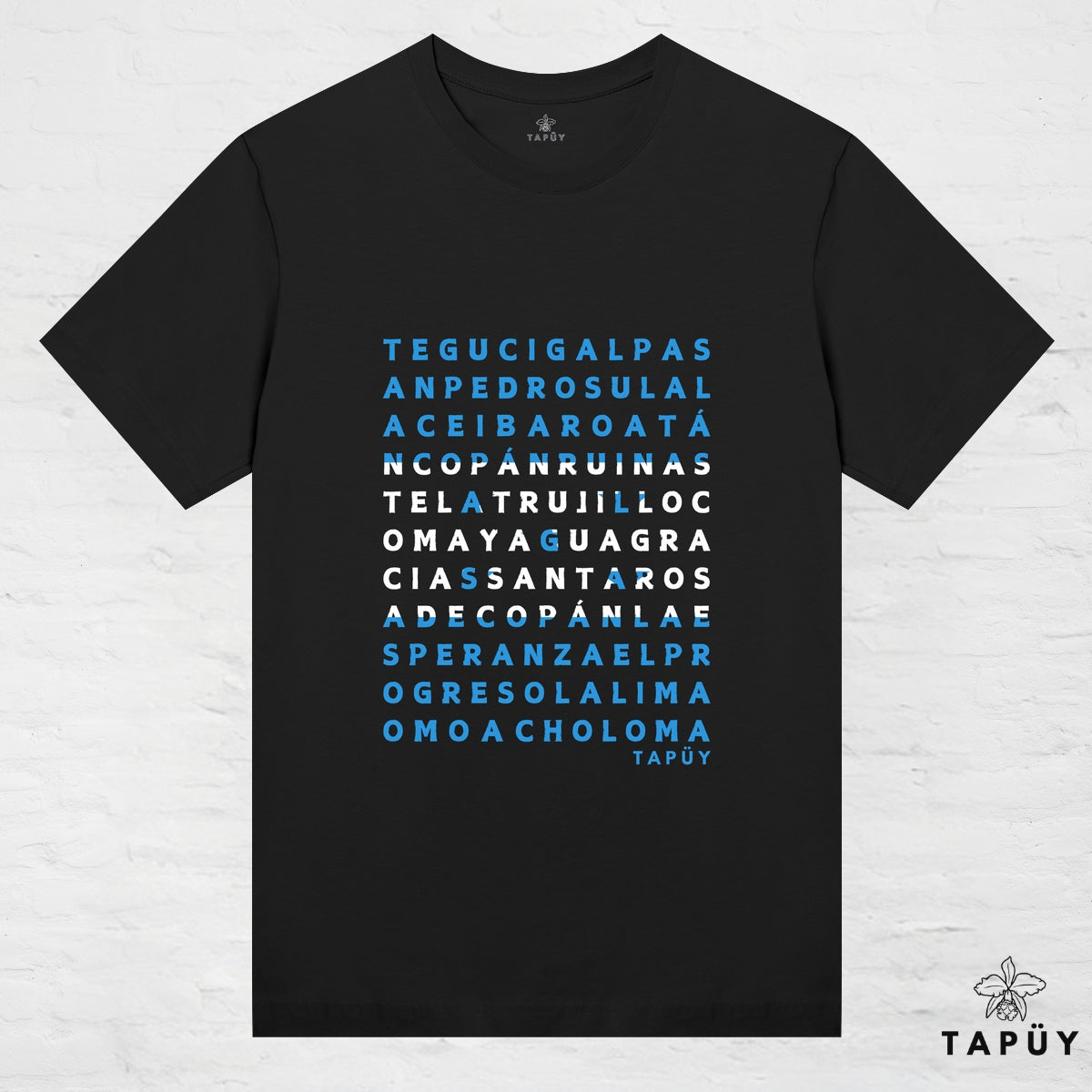 T-Shirt Femme - Ciudades de Honduras Noir / XS / women de la marque Tapüy