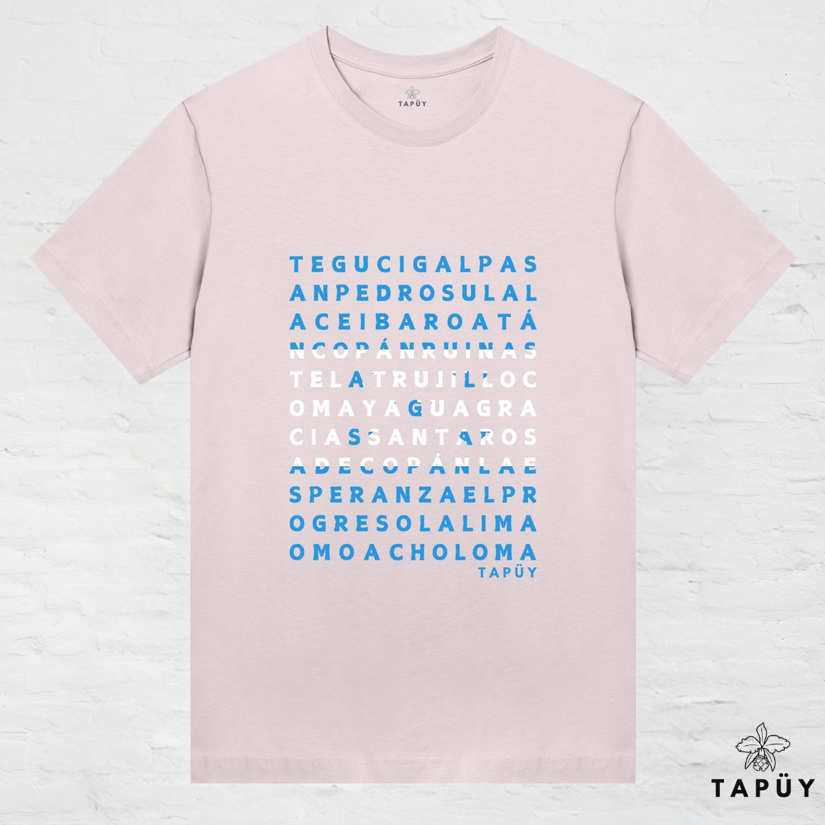 T-Shirt Femme - Ciudades de Honduras Rose Clair / XS / women de la marque Tapüy