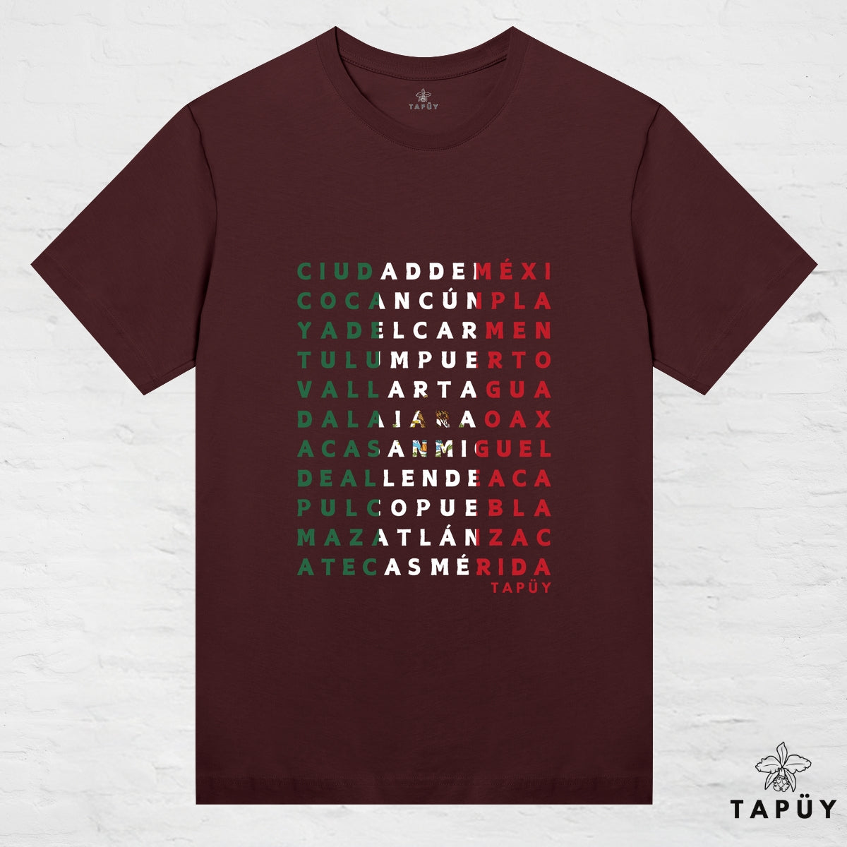 T-Shirt Femme - Ciudades de México Marron Foncé / XS / women de la marque Tapüy