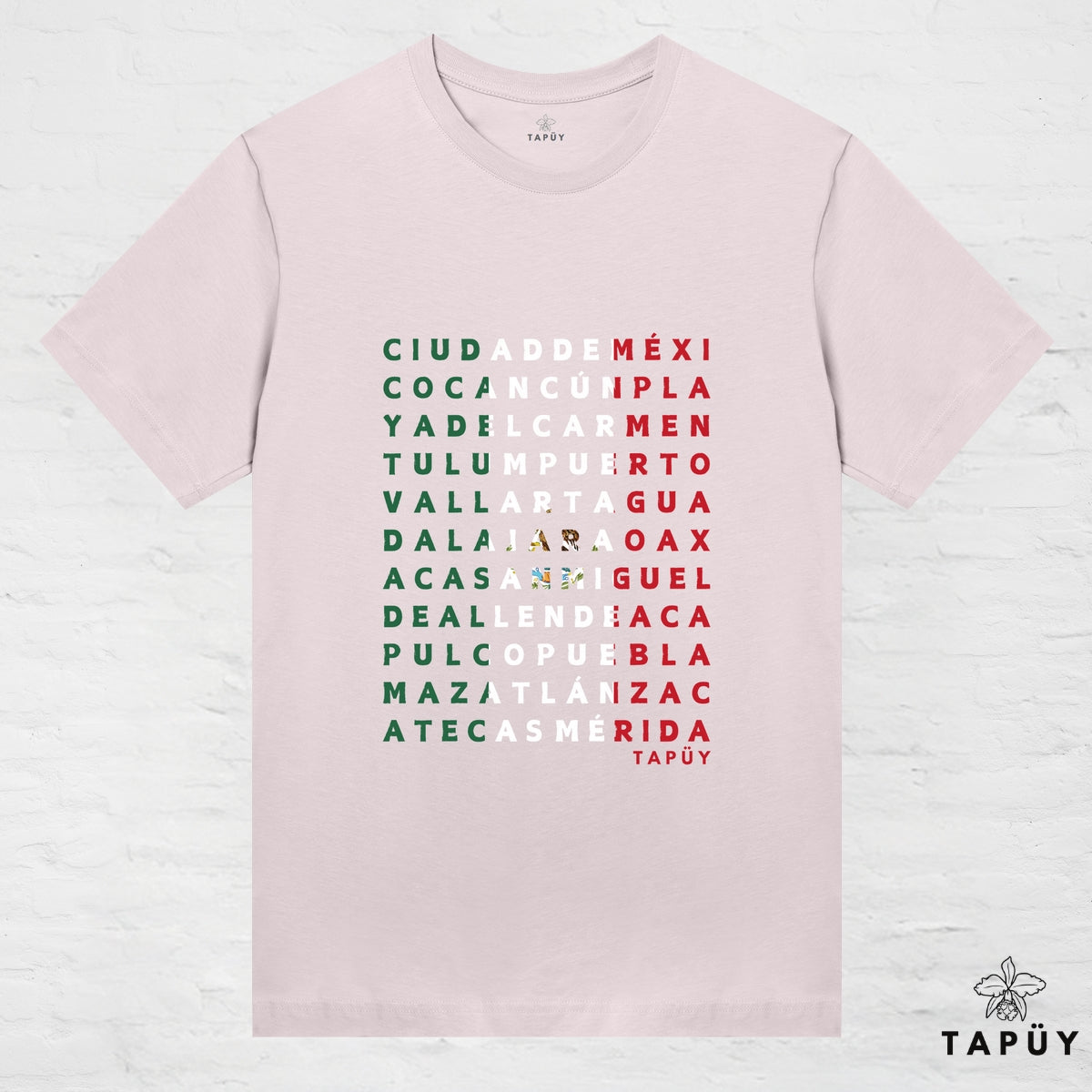 T-Shirt Femme - Ciudades de México Rose Clair / XS / women de la marque Tapüy