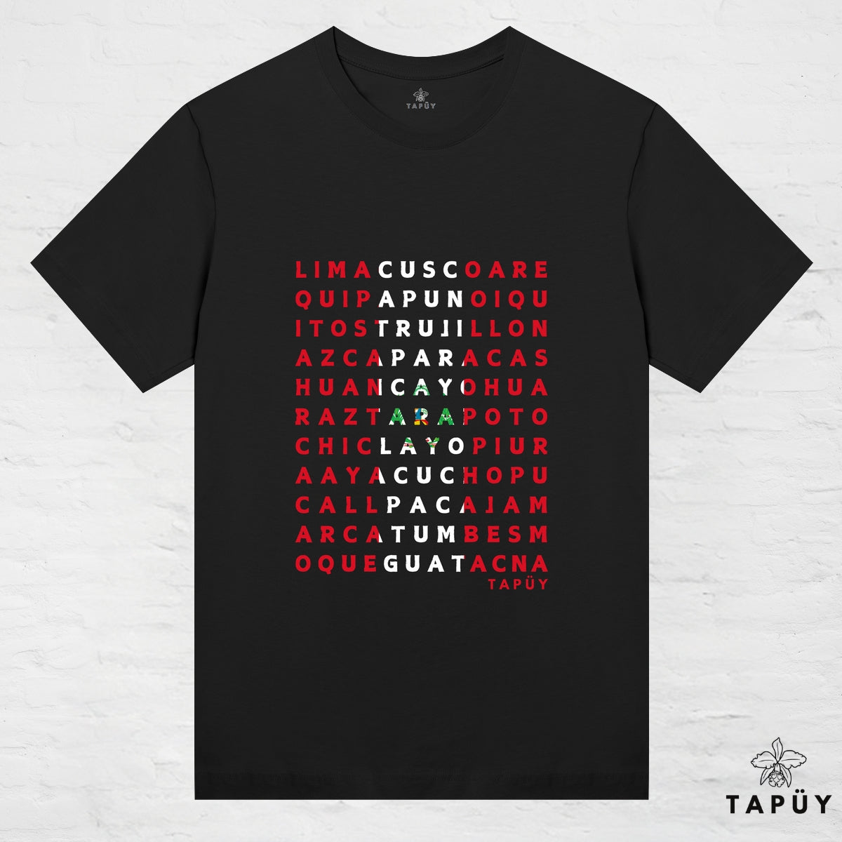 T-Shirt Femme - Ciudades de Perú Noir / XS / women de la marque Tapüy