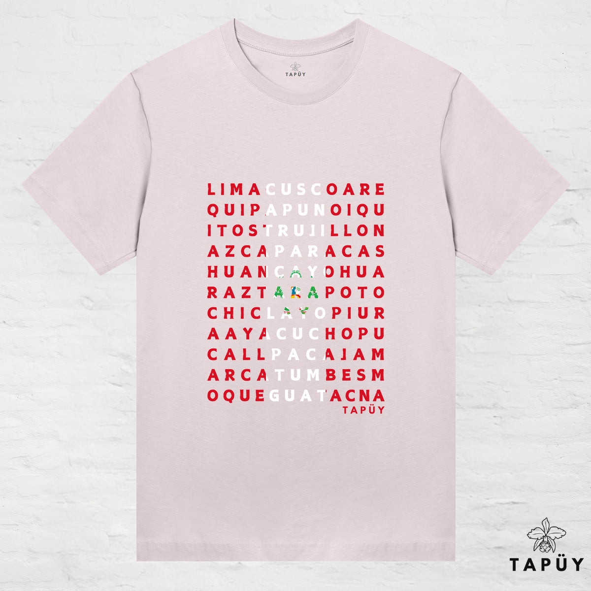 T-Shirt Femme - Ciudades de Perú Rose Clair / XS / women de la marque Tapüy