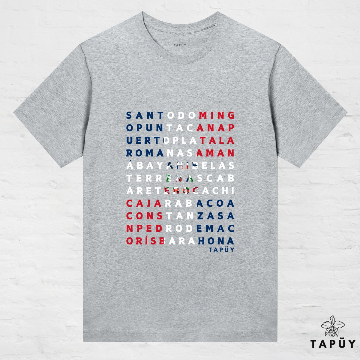 T-Shirt Femme - Ciudades de República Dominicana Gris Chiné / XS / women de la marque Tapüy