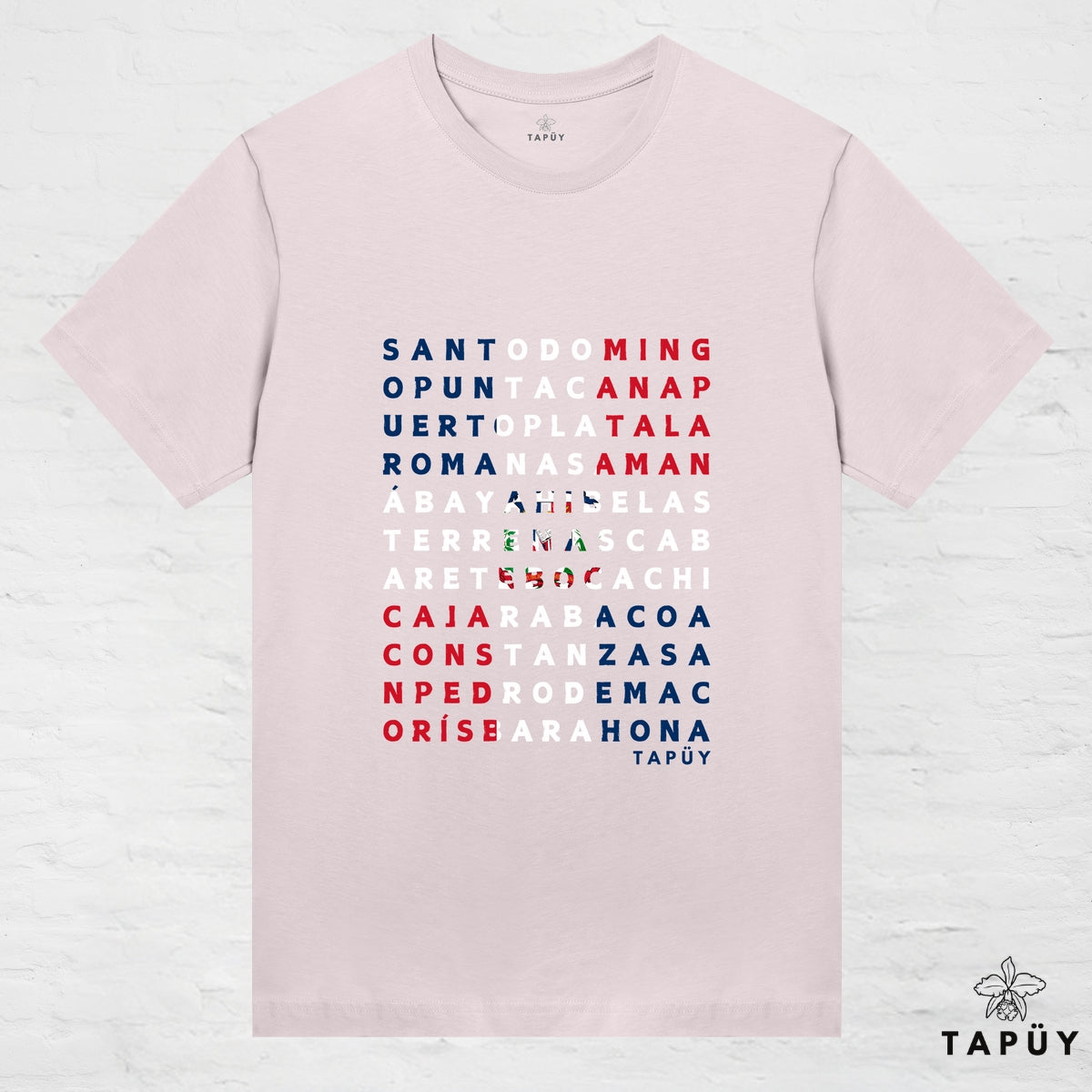 T-Shirt Femme - Ciudades de República Dominicana Rose Clair / XS / women de la marque Tapüy