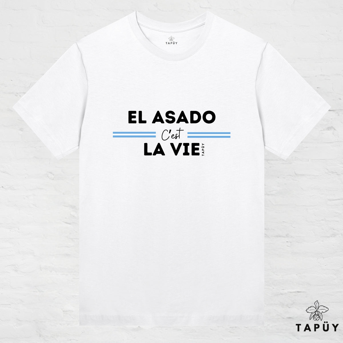 T-Shirt Femme - El Asado C’est La Vie Blanc / XS de la marque Tapüy