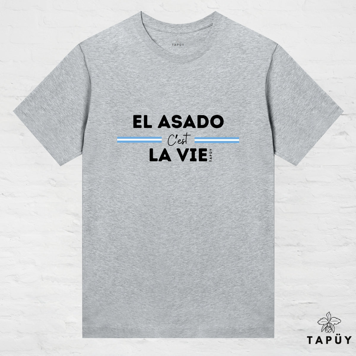T-Shirt Femme - El Asado C’est La Vie Gris Chiné / XS de la marque Tapüy