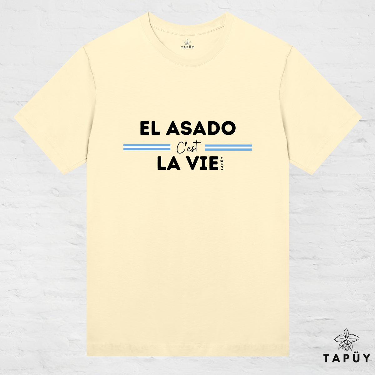 T-Shirt Femme - El Asado C’est La Vie Jaune Clair / XS de la marque Tapüy