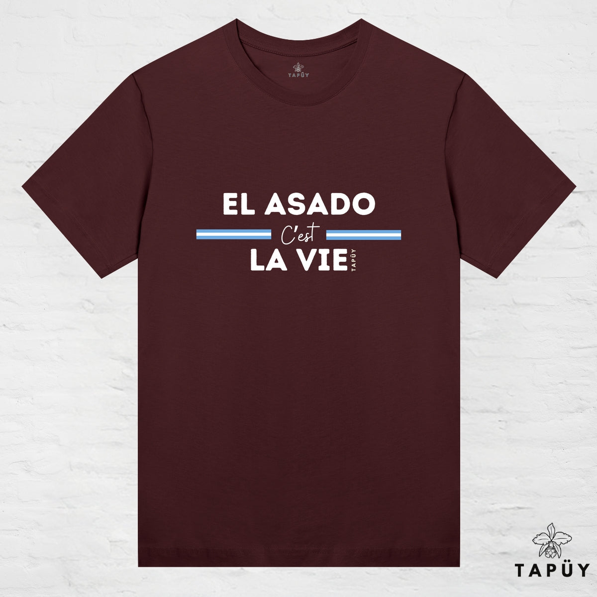 T-Shirt Femme - El Asado C’est La Vie Marron Foncé / XS de la marque Tapüy