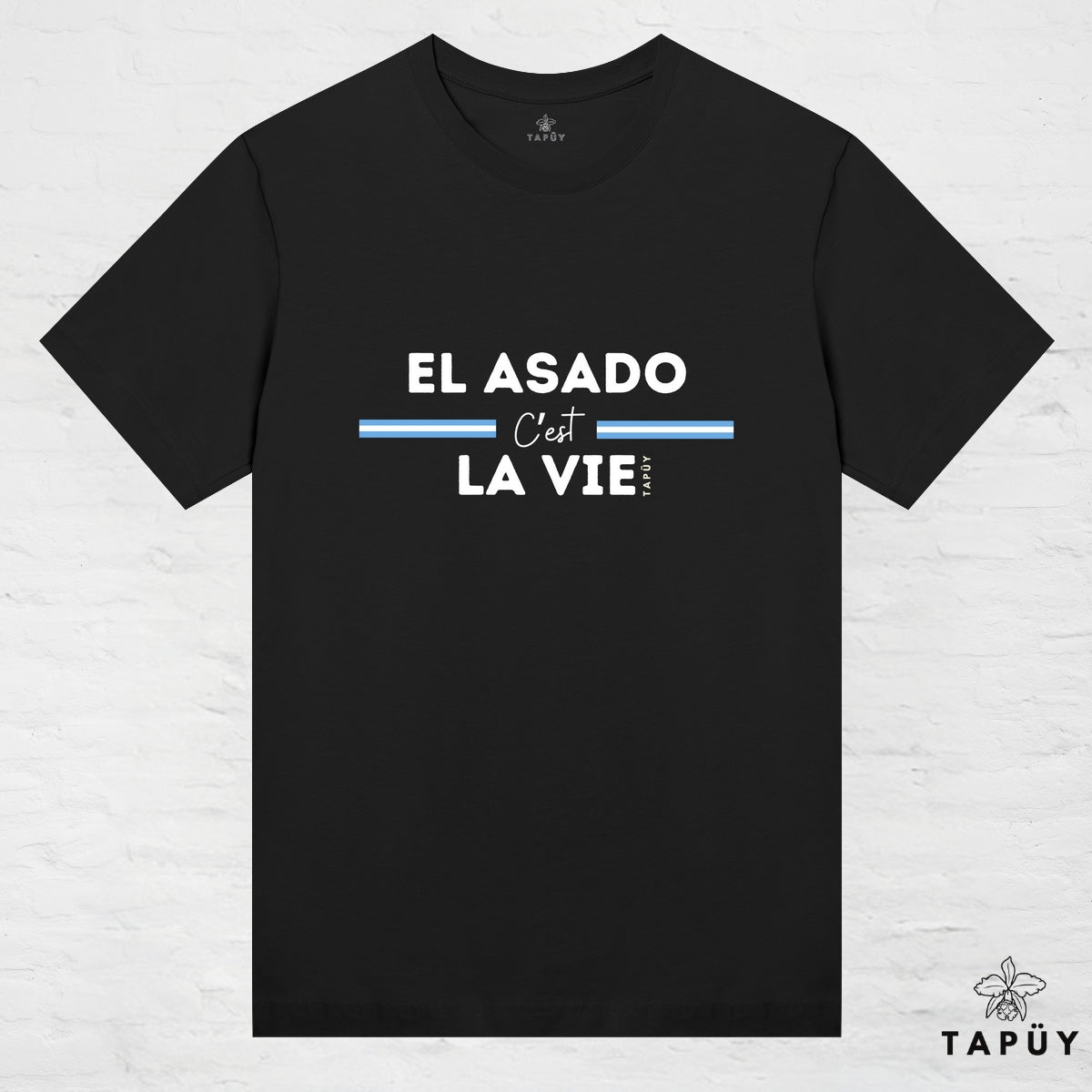 T-Shirt Femme - El Asado C’est La Vie Noir / XS de la marque Tapüy