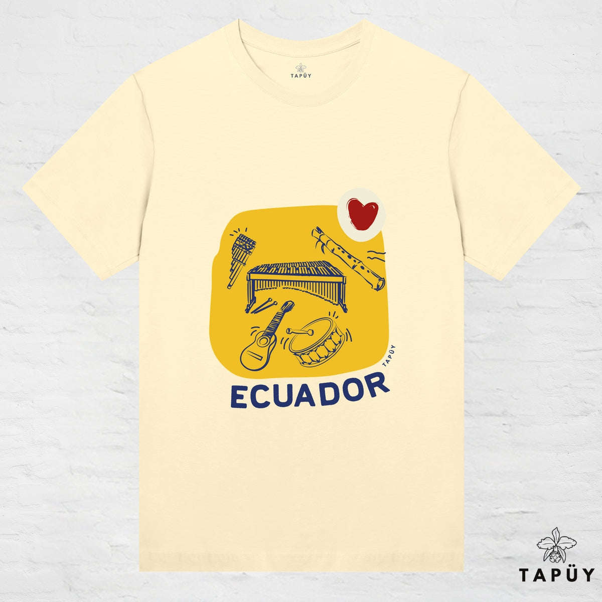 T-Shirt Femme - Folklore de Ecuador Jaune Clair / XS de la marque Tapüy