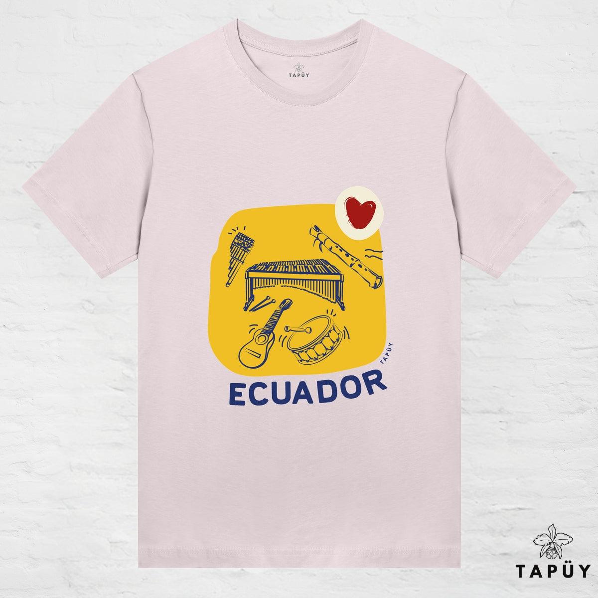 T-Shirt Femme - Folklore de Ecuador Rose Clair / XS de la marque Tapüy