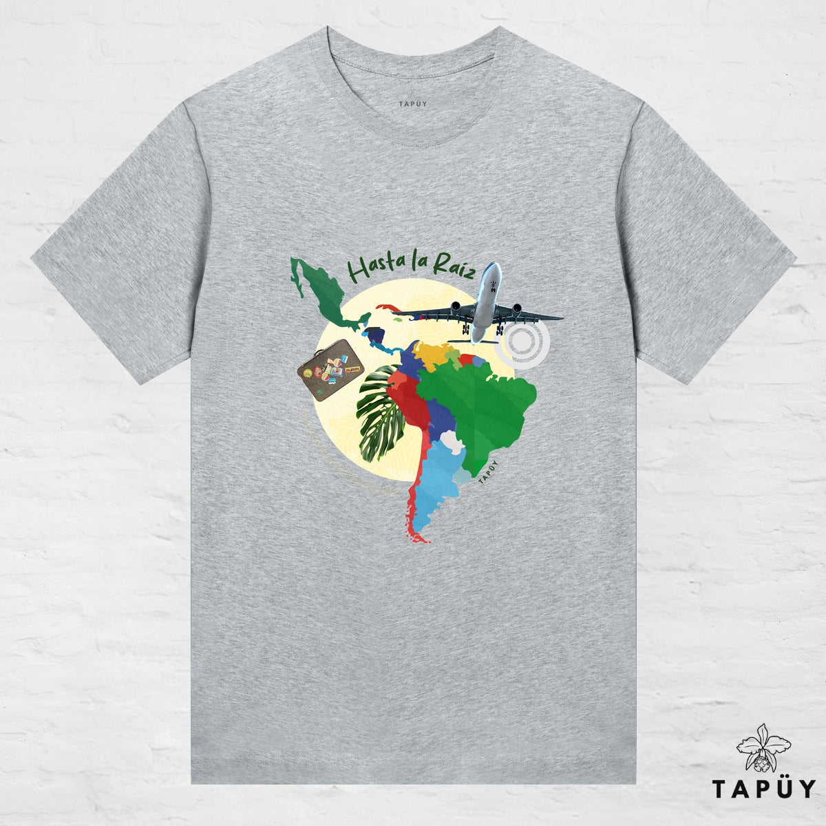 T-Shirt Femme - Hasta La Raiz Gris Chiné / XS / women de la marque Tapüy