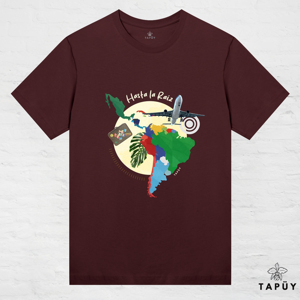 T-Shirt Femme - Hasta La Raiz Marron Foncé / XS / women de la marque Tapüy