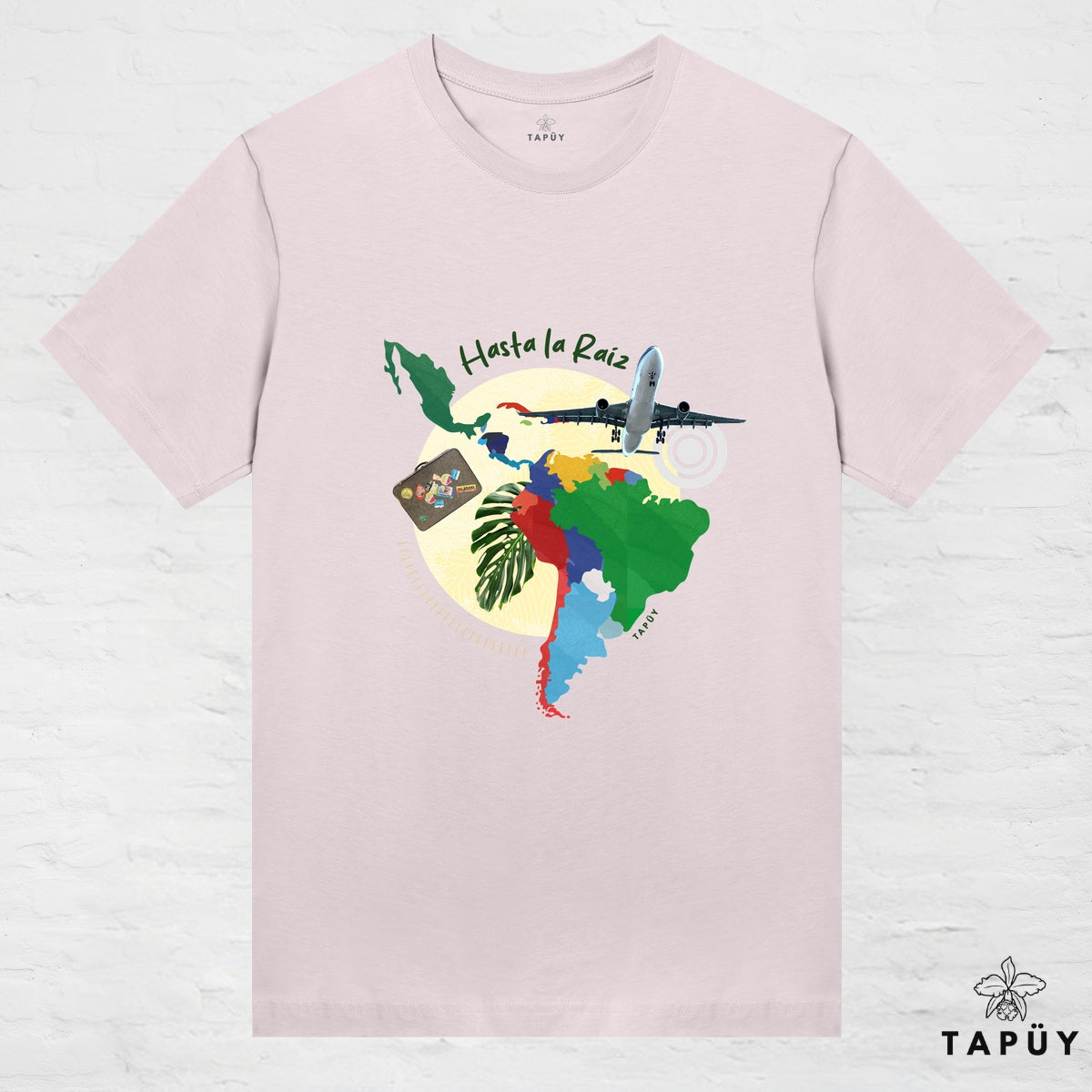 T-Shirt Femme - Hasta La Raiz Rose Clair / XS / women de la marque Tapüy