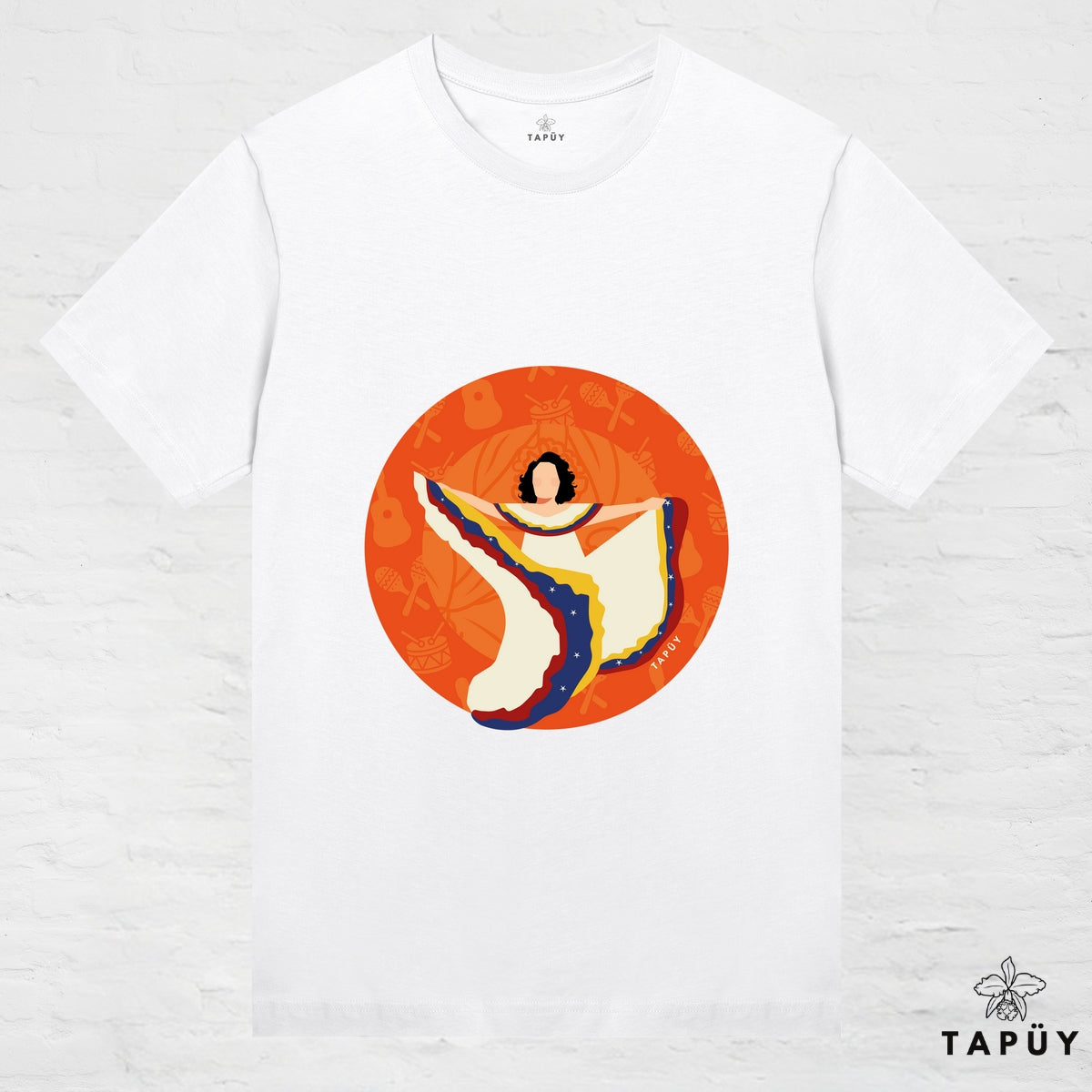 T-Shirt Femme - Joropo Venezolano Blanc / XS / women de la marque Tapüy