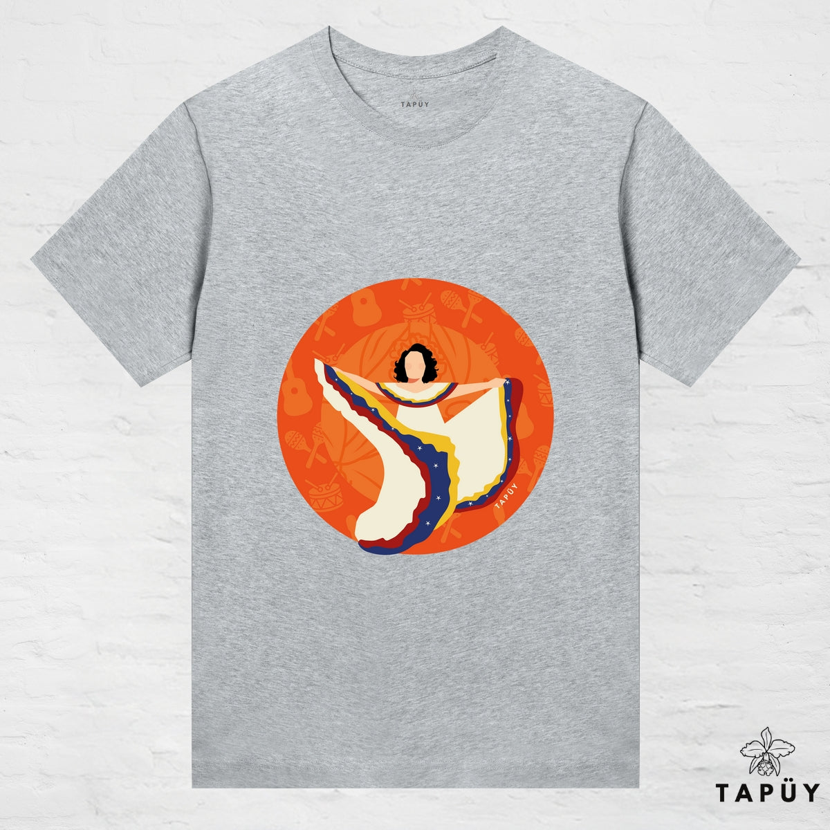 T-Shirt Femme - Joropo Venezolano Gris Chiné / XS / women de la marque Tapüy