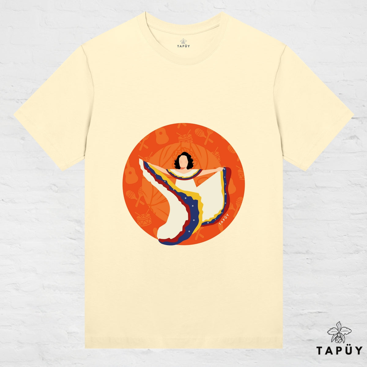 T-Shirt Femme - Joropo Venezolano Jaune Clair / XS / women de la marque Tapüy