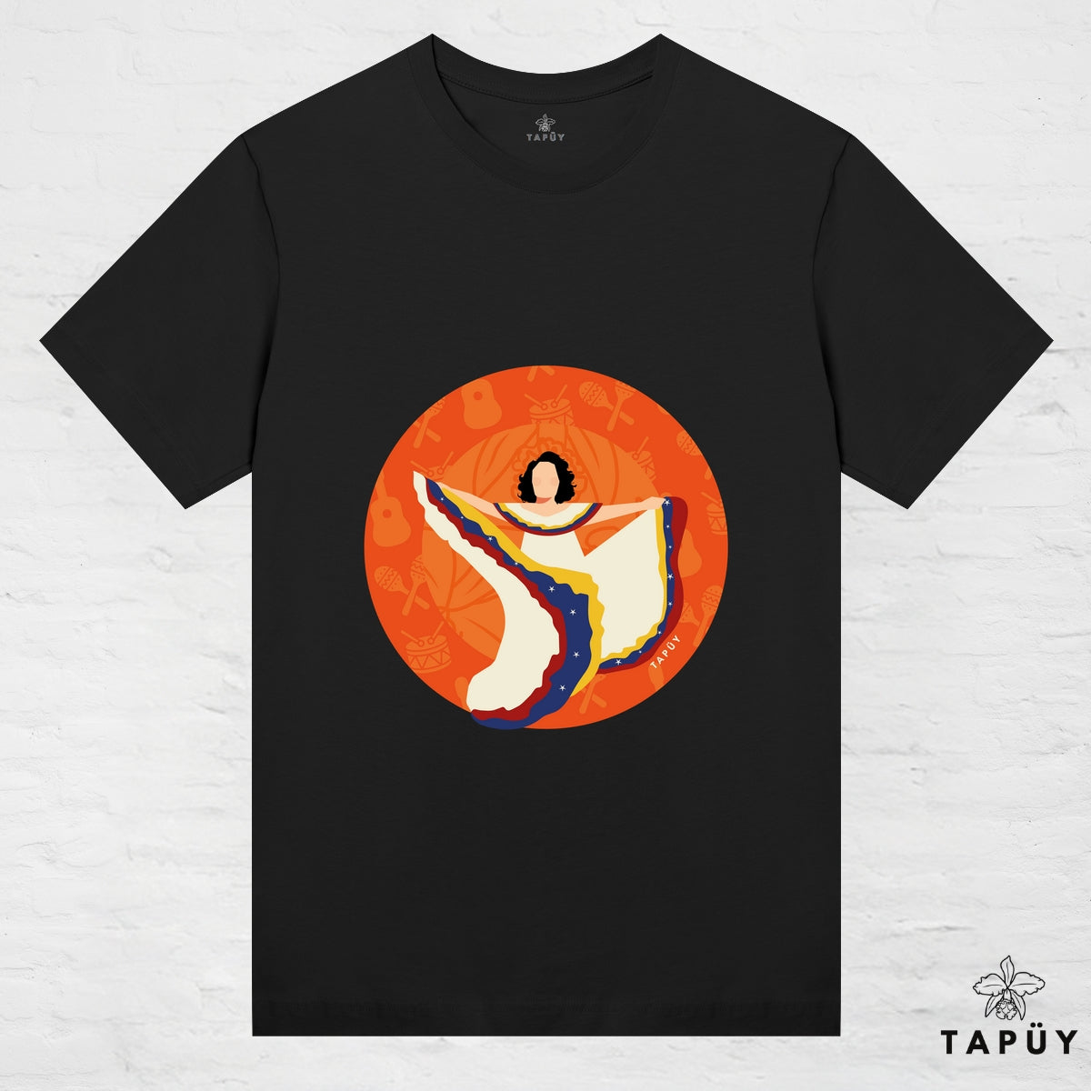T-Shirt Femme - Joropo Venezolano Noir / XS / women de la marque Tapüy