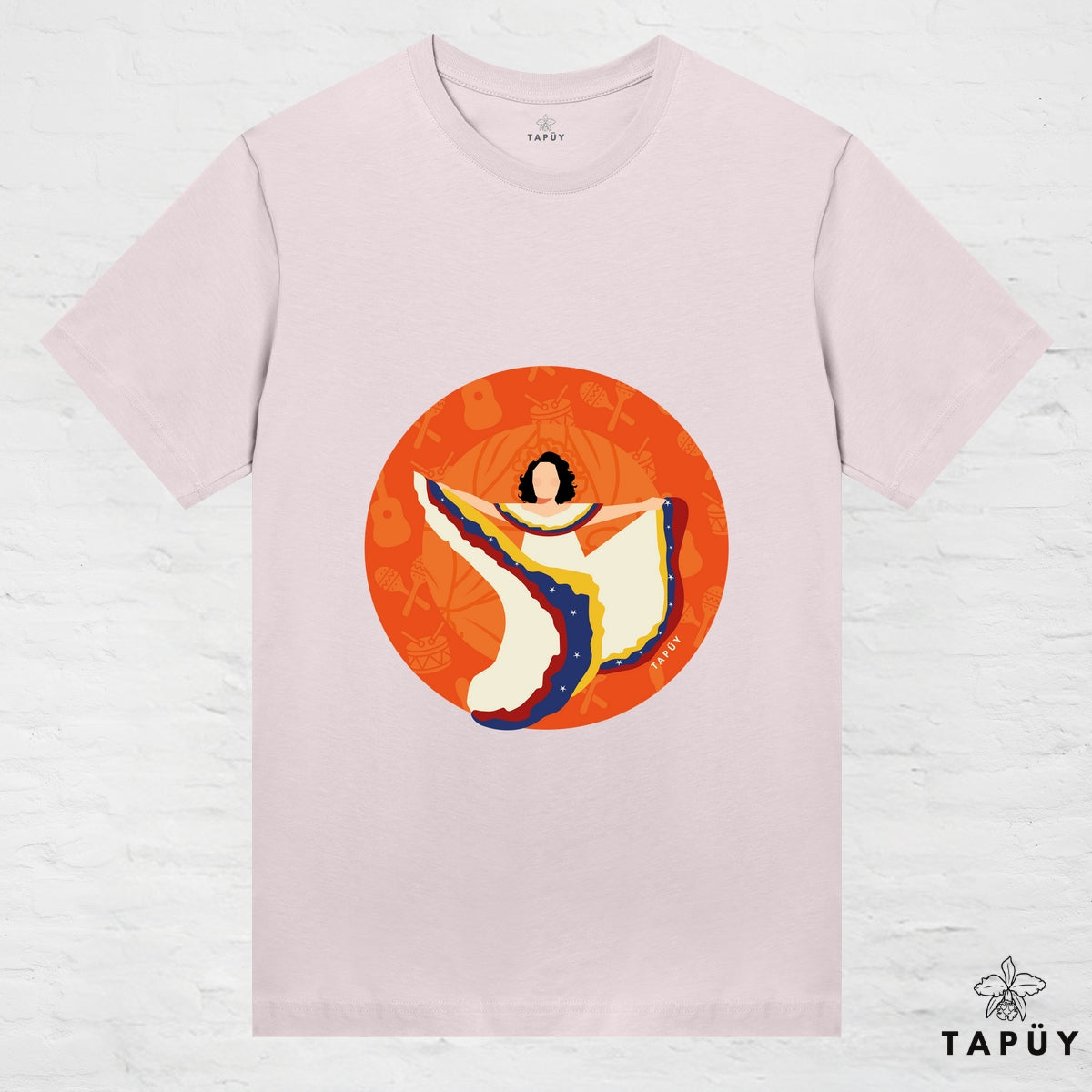 T-Shirt Femme - Joropo Venezolano Rose Clair / XS / women de la marque Tapüy