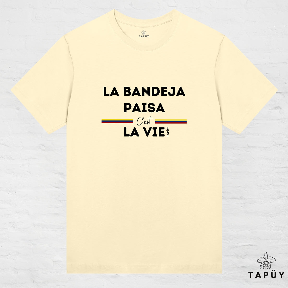 T-Shirt Femme - La Bandeja Paisa C’est La Vie Jaune Clair / XS de la marque Tapüy