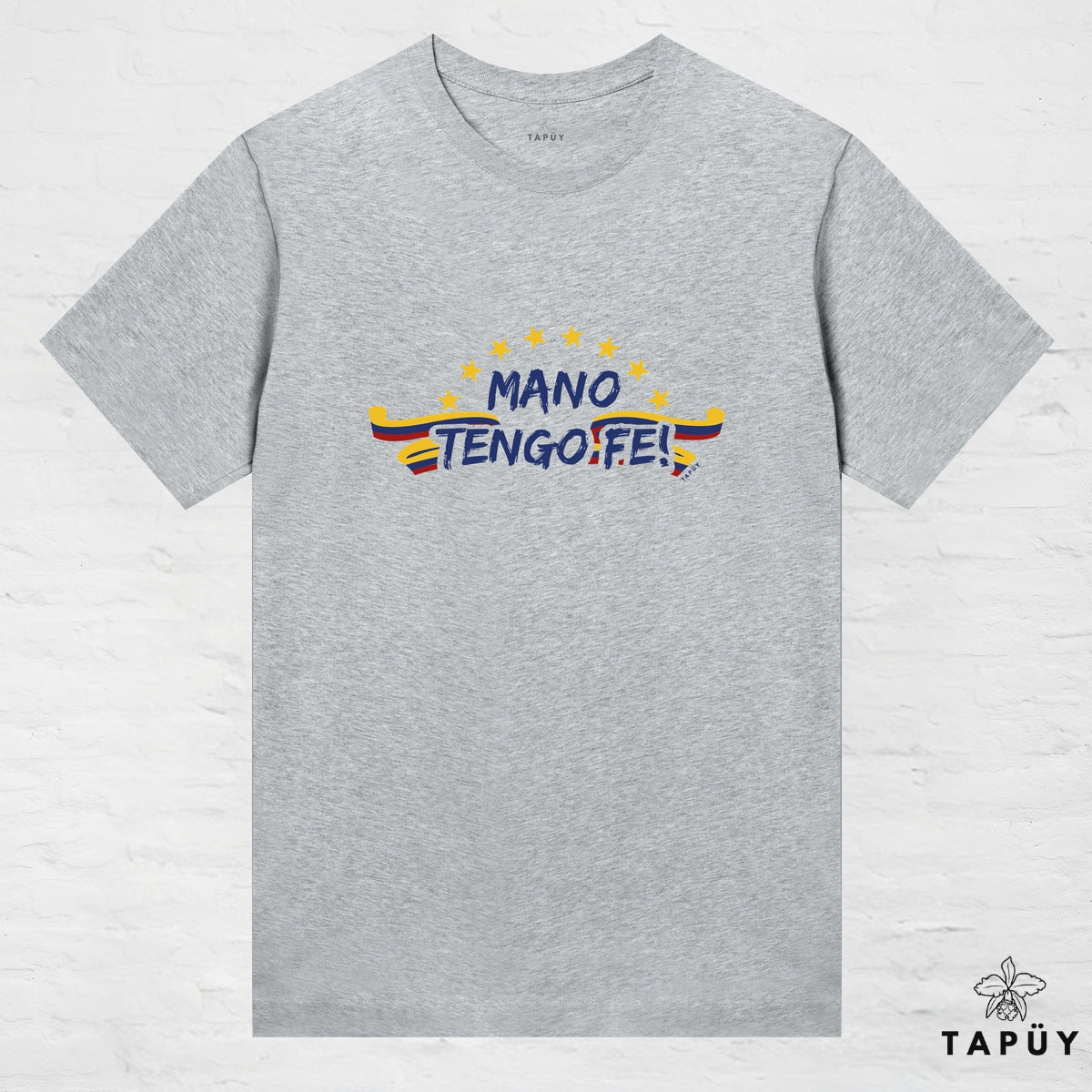 T-Shirt Femme - Mano Tengo Fe! Gris Chiné / XS / women de la marque Tapüy