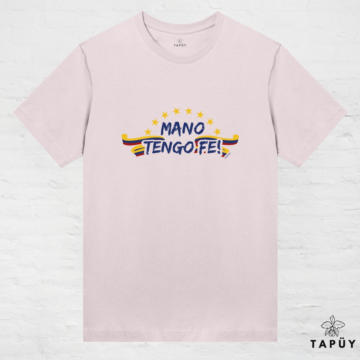 T-Shirt Femme - Mano Tengo Fe! Rose Clair / XS / women de la marque Tapüy