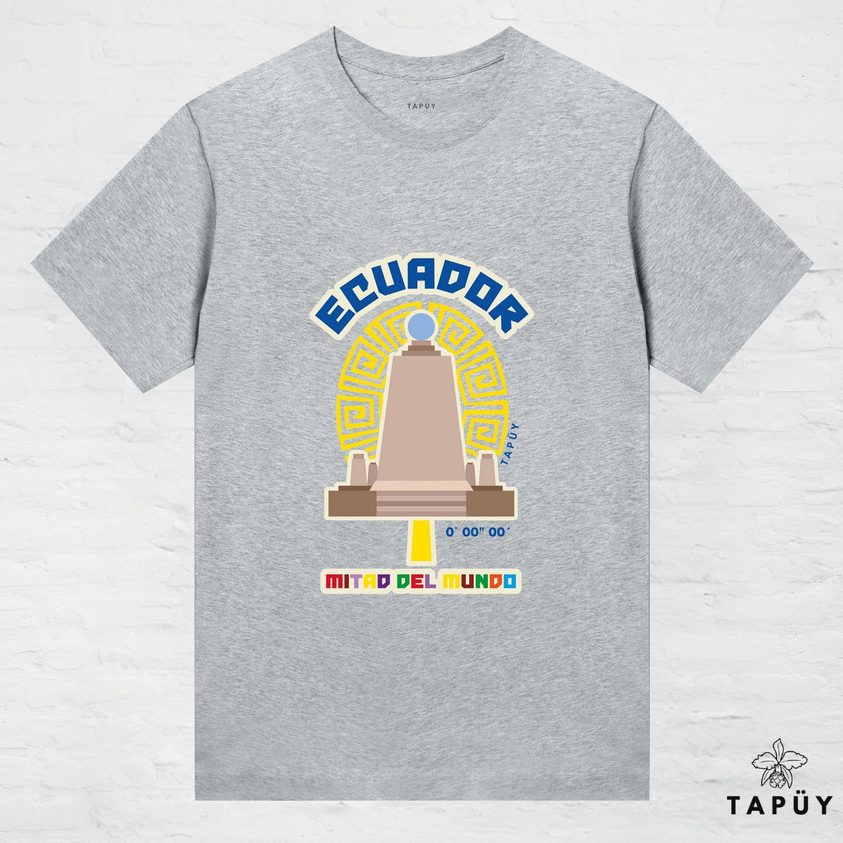 T-Shirt Femme - Mitad del Mundo Gris Chiné / XS / women de la marque Tapüy