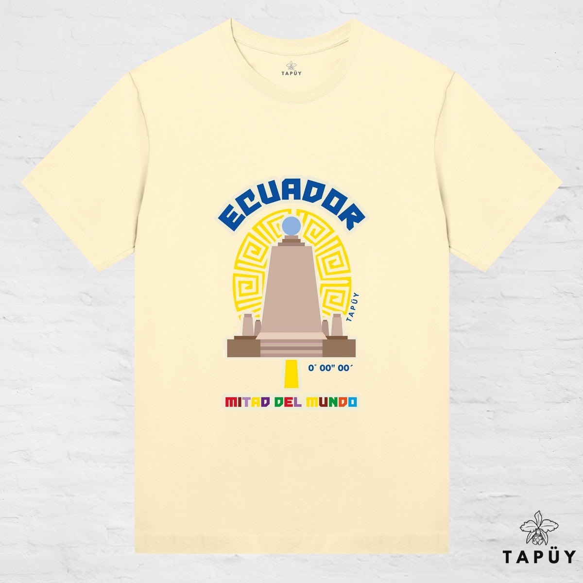 T-Shirt Femme - Mitad del Mundo Jaune Clair / XS / women de la marque Tapüy