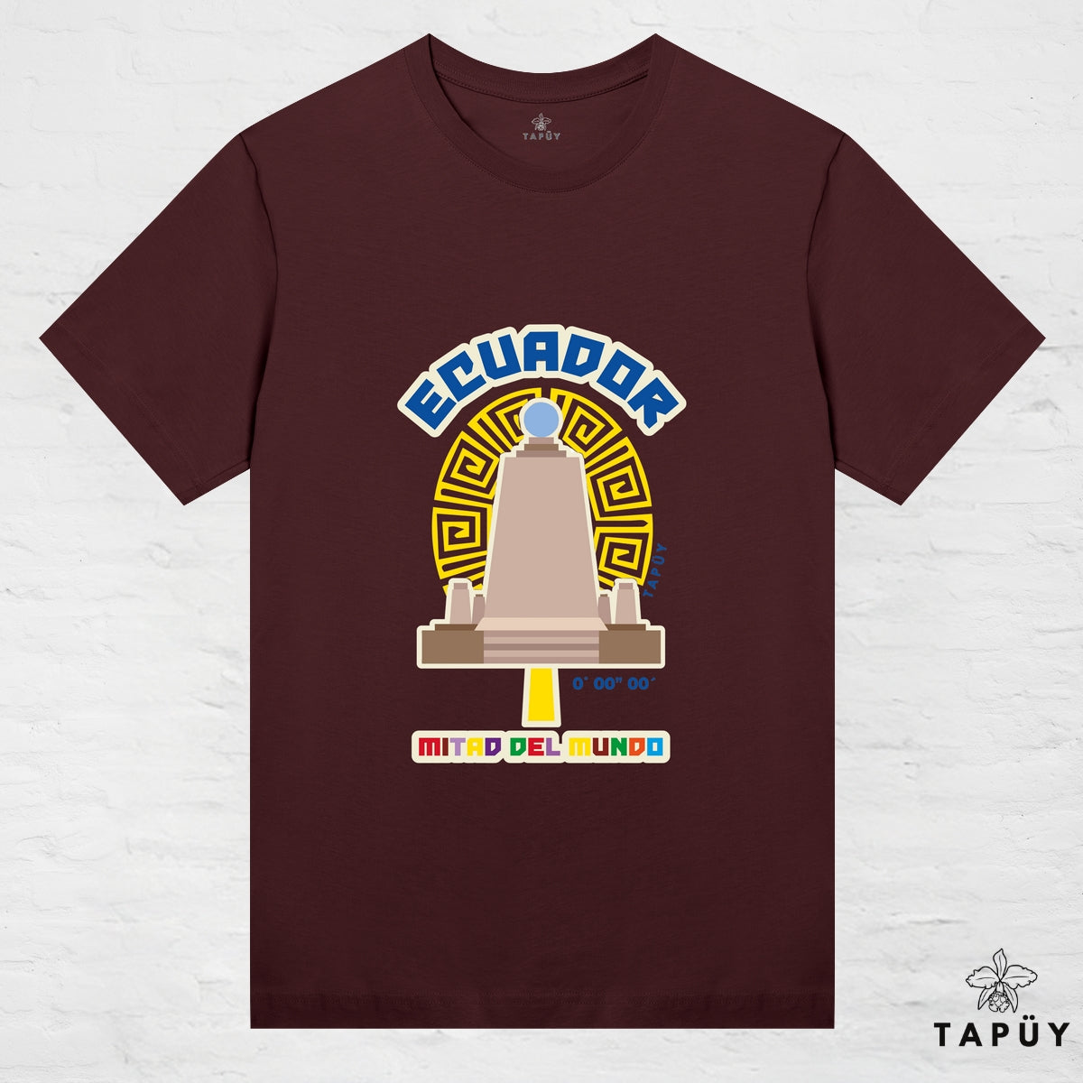 T-Shirt Femme - Mitad del Mundo Marron Foncé / XS / women de la marque Tapüy