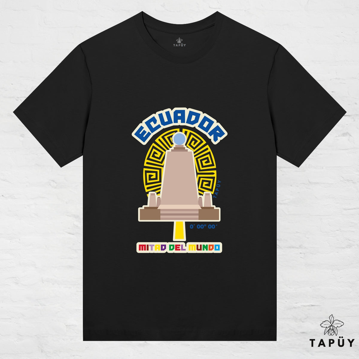 T-Shirt Femme - Mitad del Mundo Noir / XS / women de la marque Tapüy