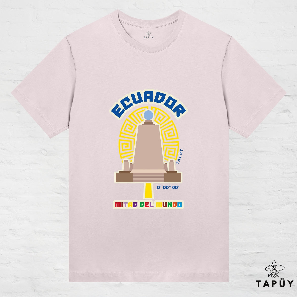 T-Shirt Femme - Mitad del Mundo Rose Clair / XS / women de la marque Tapüy