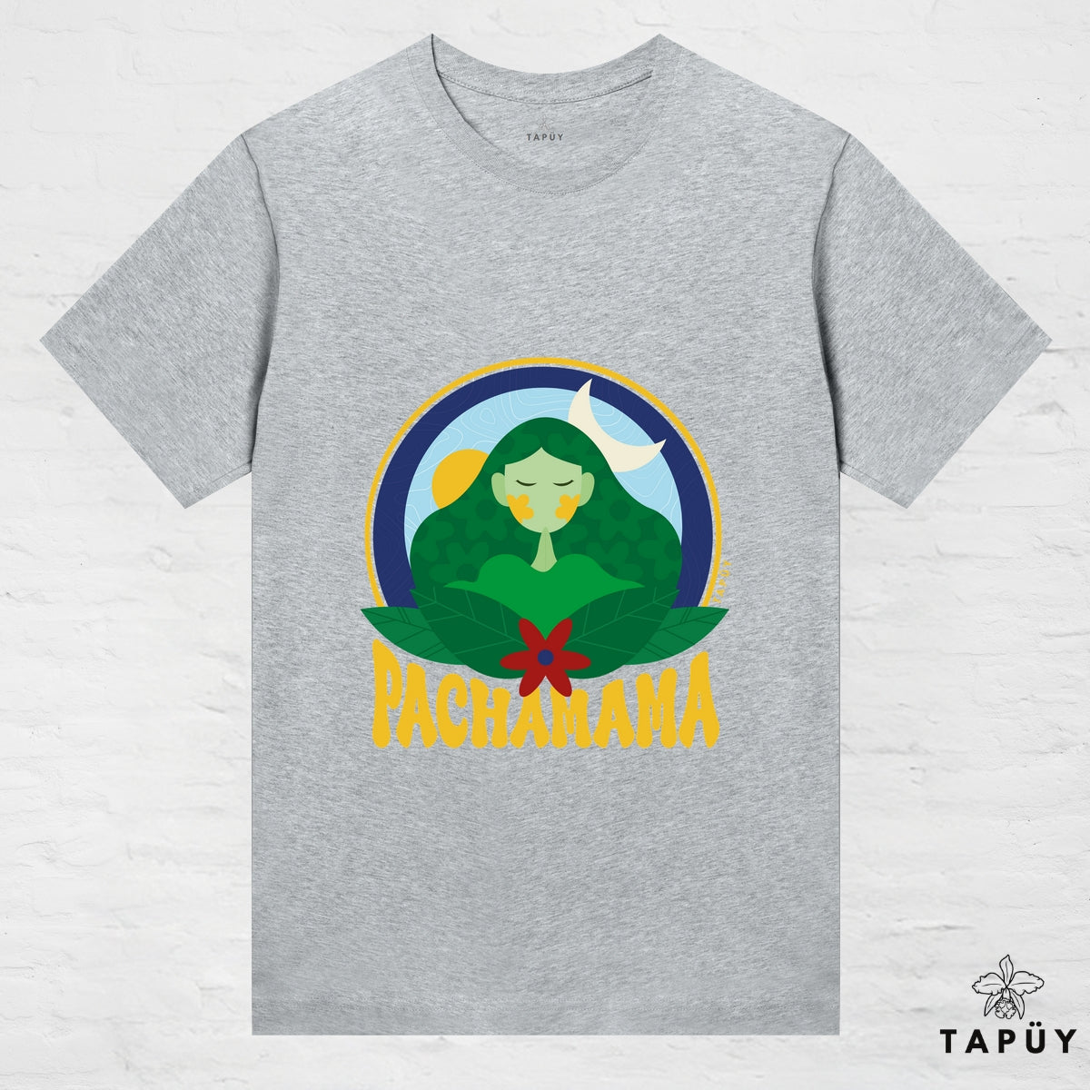 T-Shirt Femme - Pachamama Gris Chiné / XS / women de la marque Tapüy