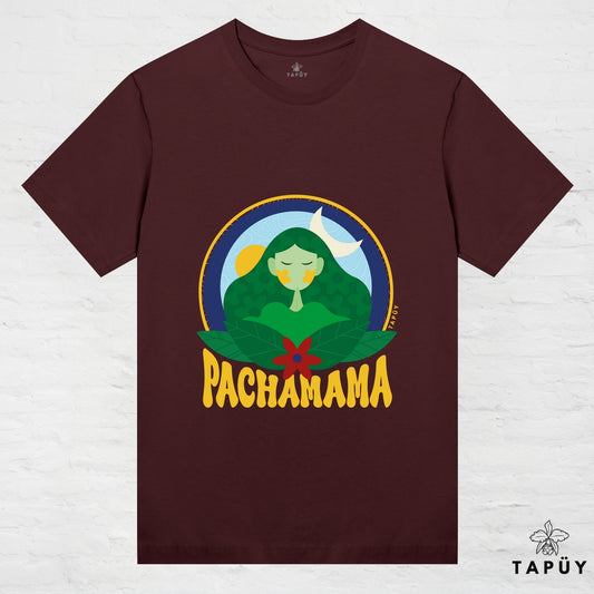 T-Shirt Femme - Pachamama Marron Foncé / XS / women de la marque Tapüy