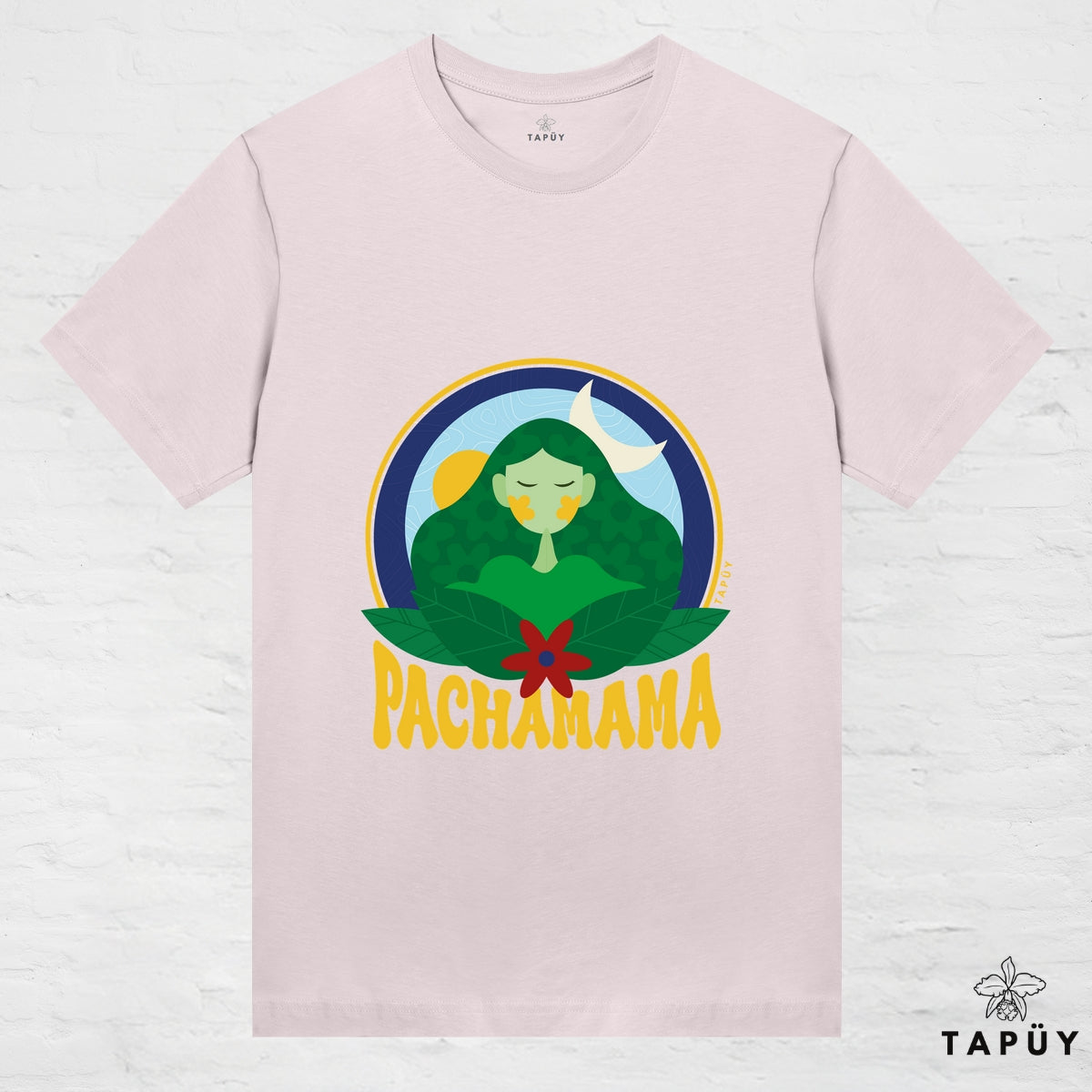 T-Shirt Femme - Pachamama Rose Clair / XS / women de la marque Tapüy