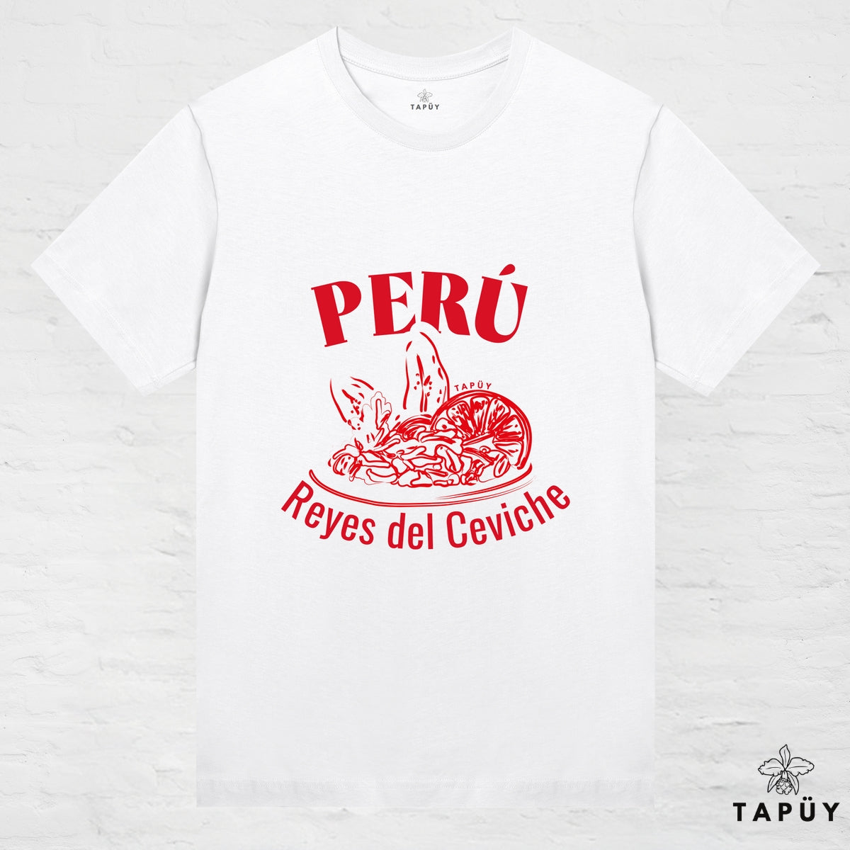 T-Shirt Femme - Reyes del Ceviche Blanc / XS / women de la marque Tapüy