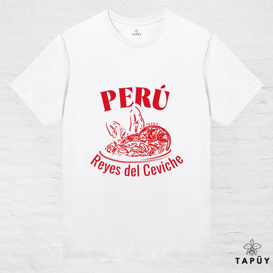 T-Shirt Femme - Reyes del Ceviche Blanc / XS / women de la marque Tapüy