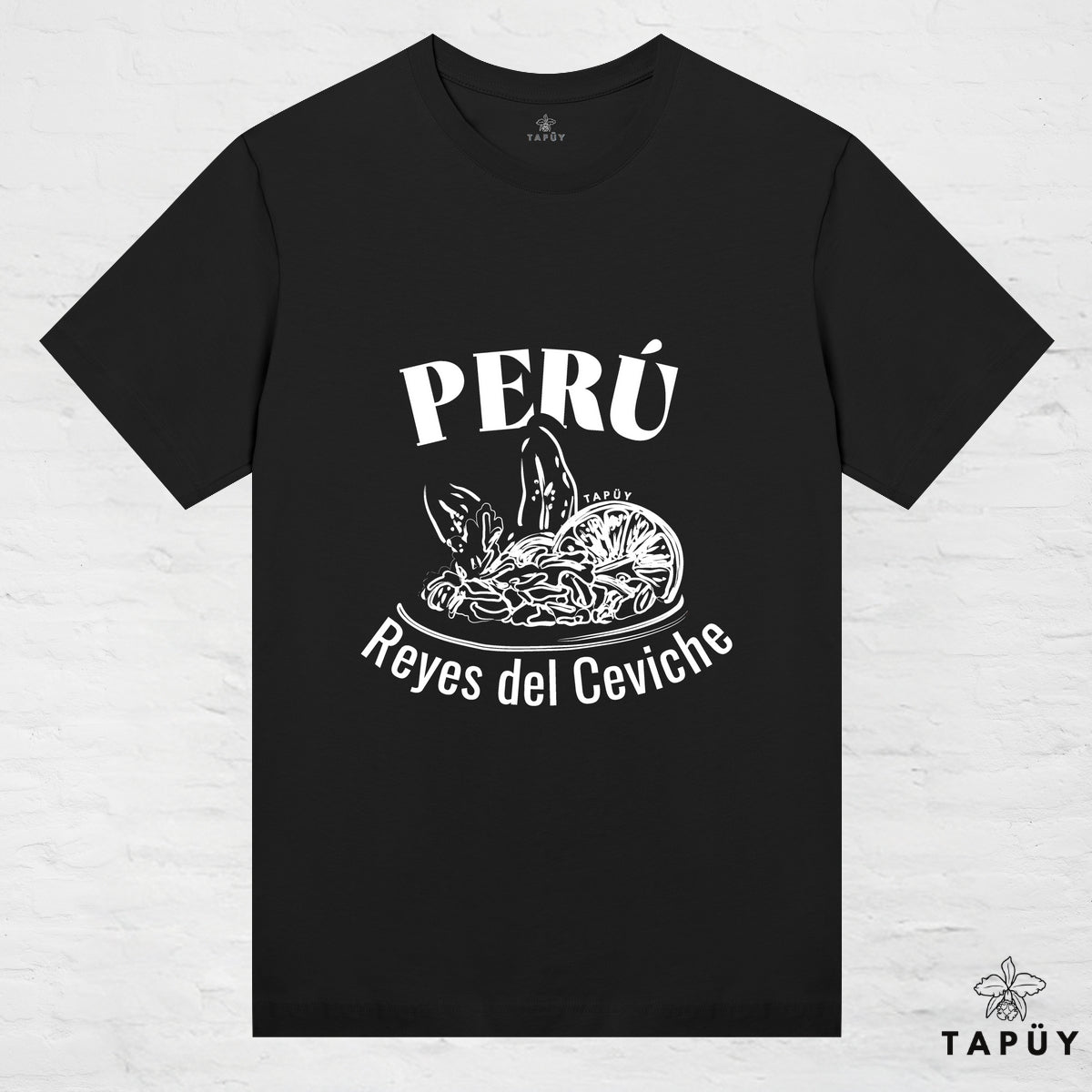 T-Shirt Femme - Reyes del Ceviche Noir / XS / women de la marque Tapüy