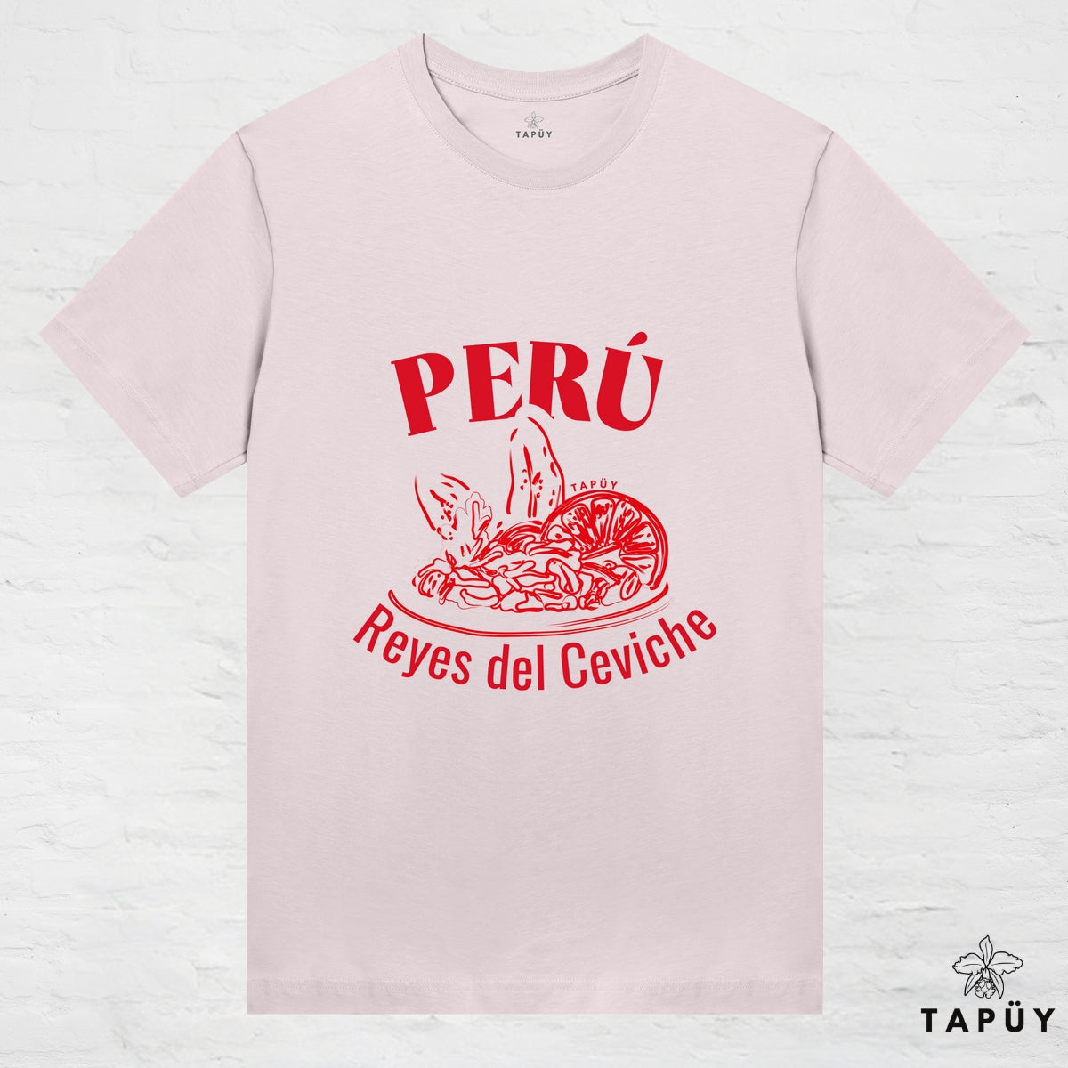 T-Shirt Femme - Reyes del Ceviche Rose Clair / XS / women de la marque Tapüy