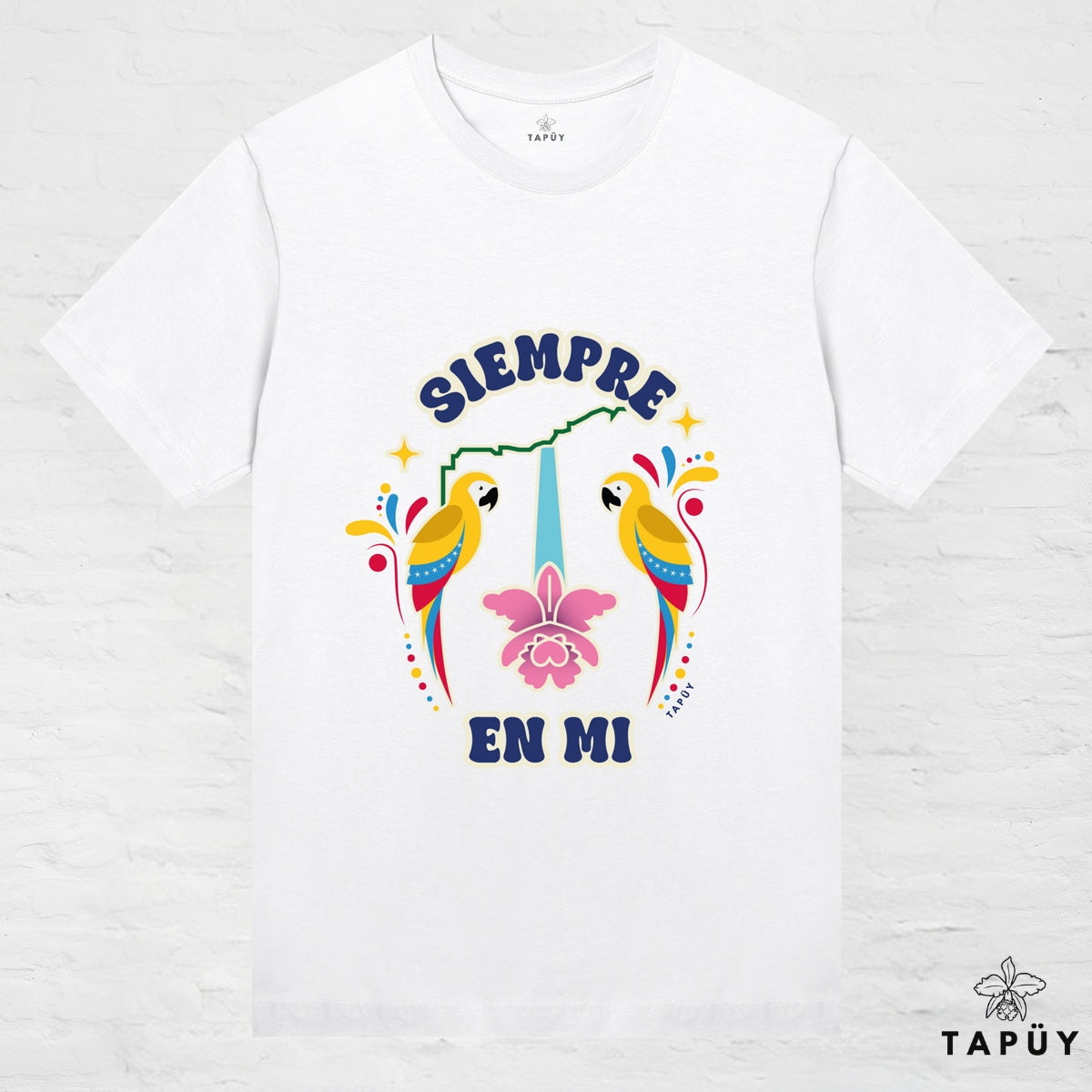 T-Shirt Femme - Venezuela Siempre en Mi Blanc / XS / women de la marque Tapüy