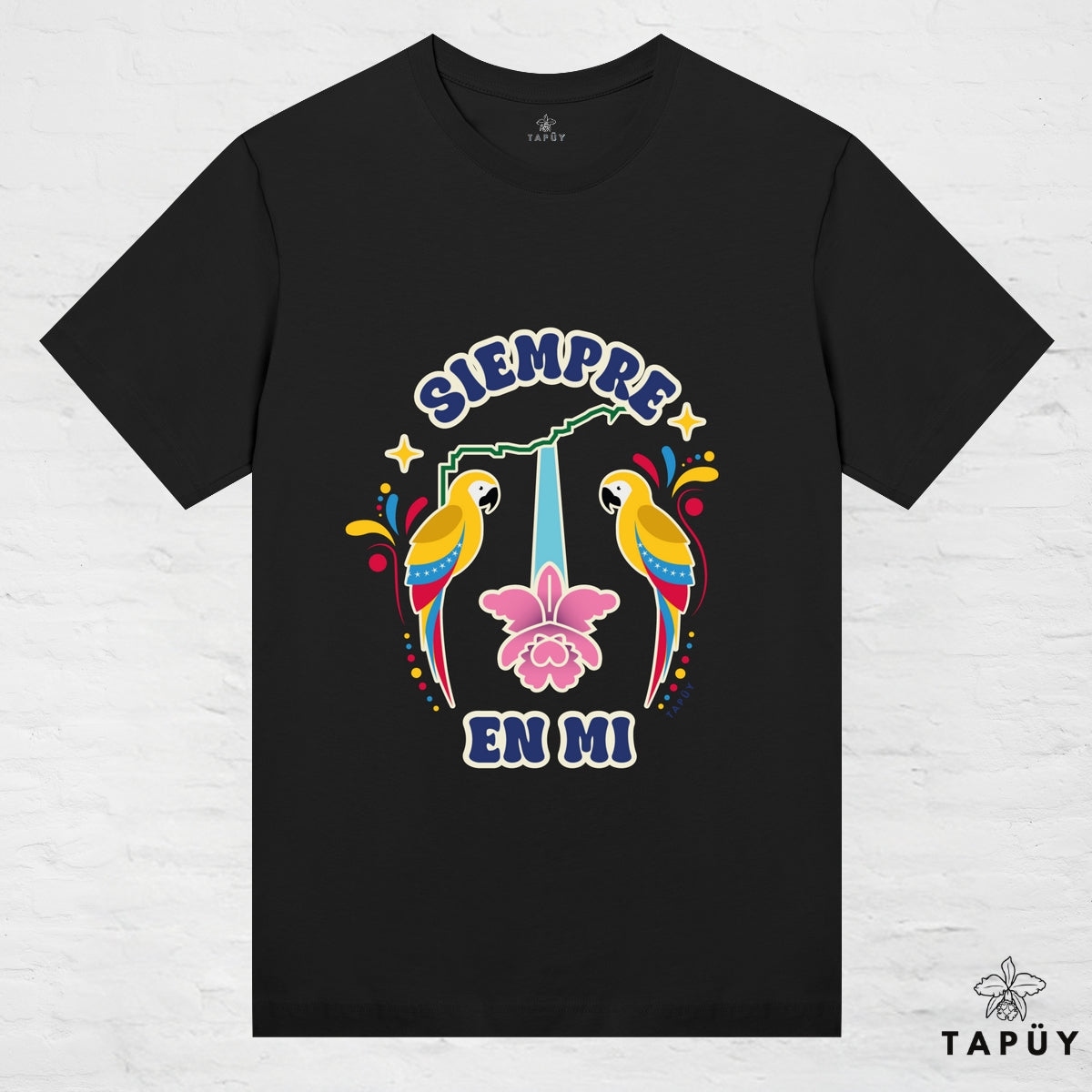 T-Shirt Femme - Venezuela Siempre en Mi Noir / XS / women de la marque Tapüy