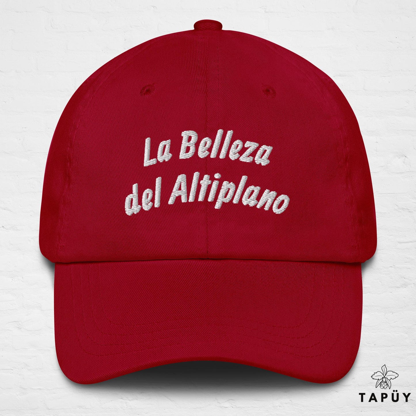 Casquette Bolivie - La Belleza del Altiplano Rouge de la marque Tapüy