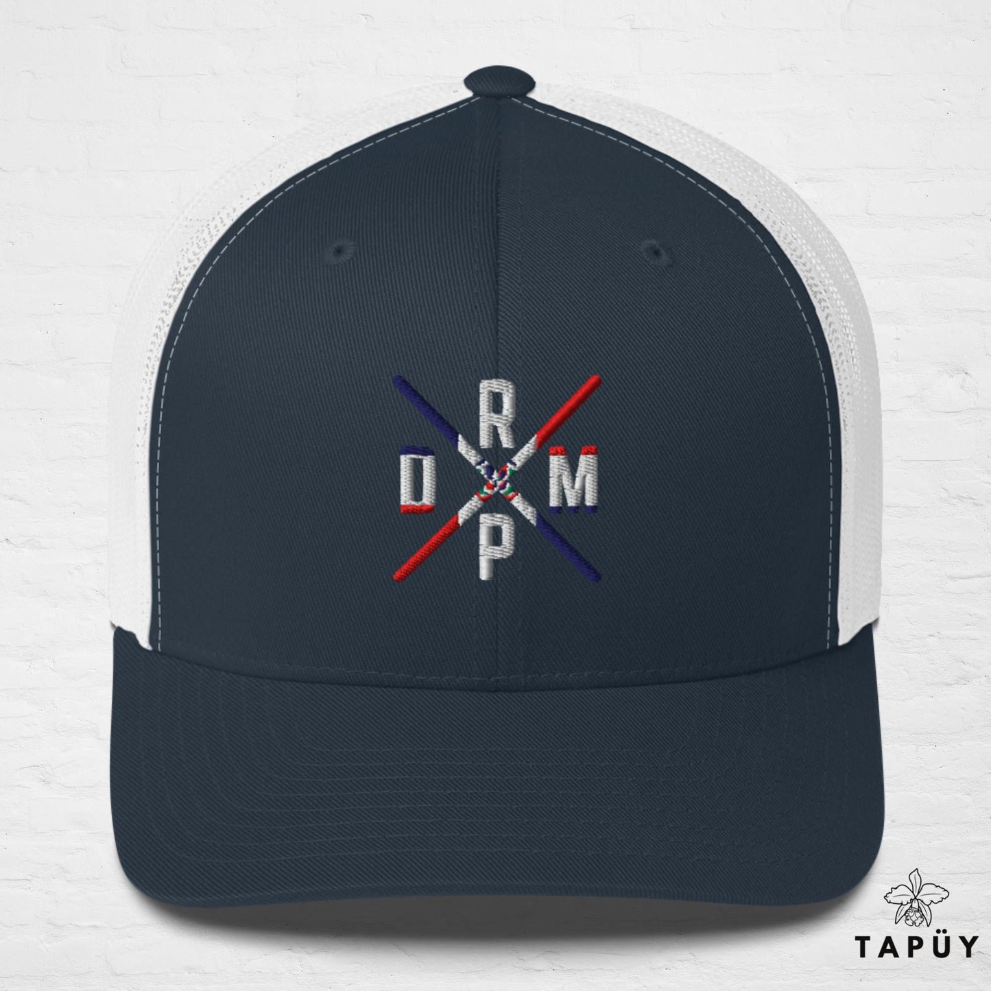 Casquette Trucker République Dominicaine - RPDM Bleu Marine / Blanc de la marque Tapüy