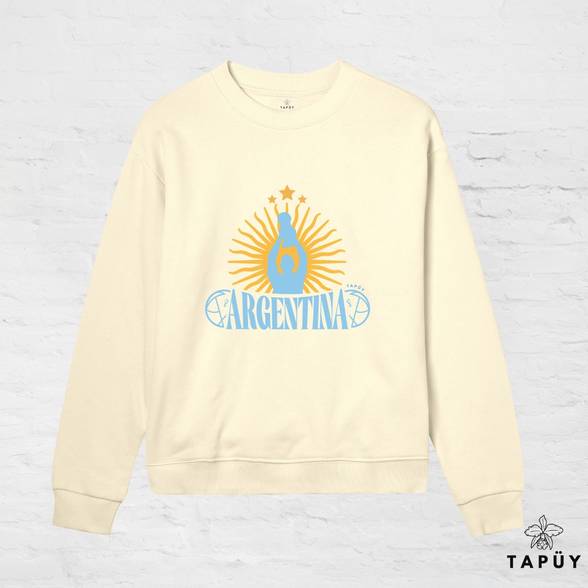 Sweatshirt Femme - Argentina Campeón del Mundo Jaune Clair / XS de la marque Tapüy