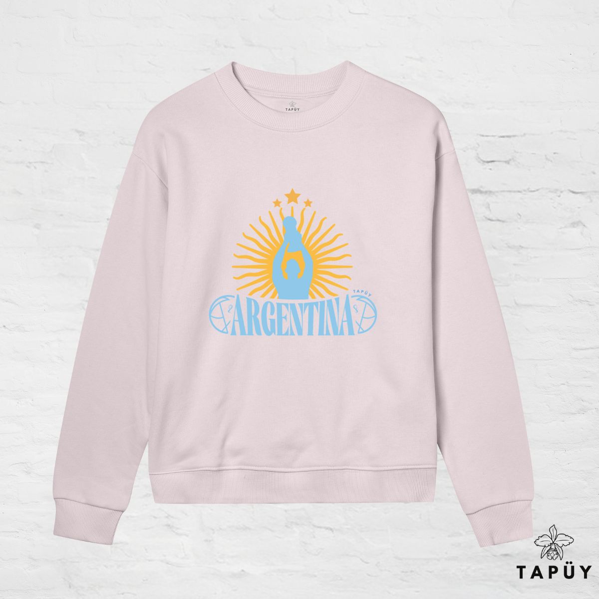 Sweatshirt Femme - Argentina Campeón del Mundo Rose Clair / XS de la marque Tapüy