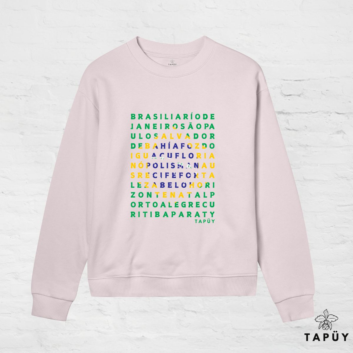 Sweatshirt Femme - Cidades do Brasil Rose Clair / XS de la marque Tapüy