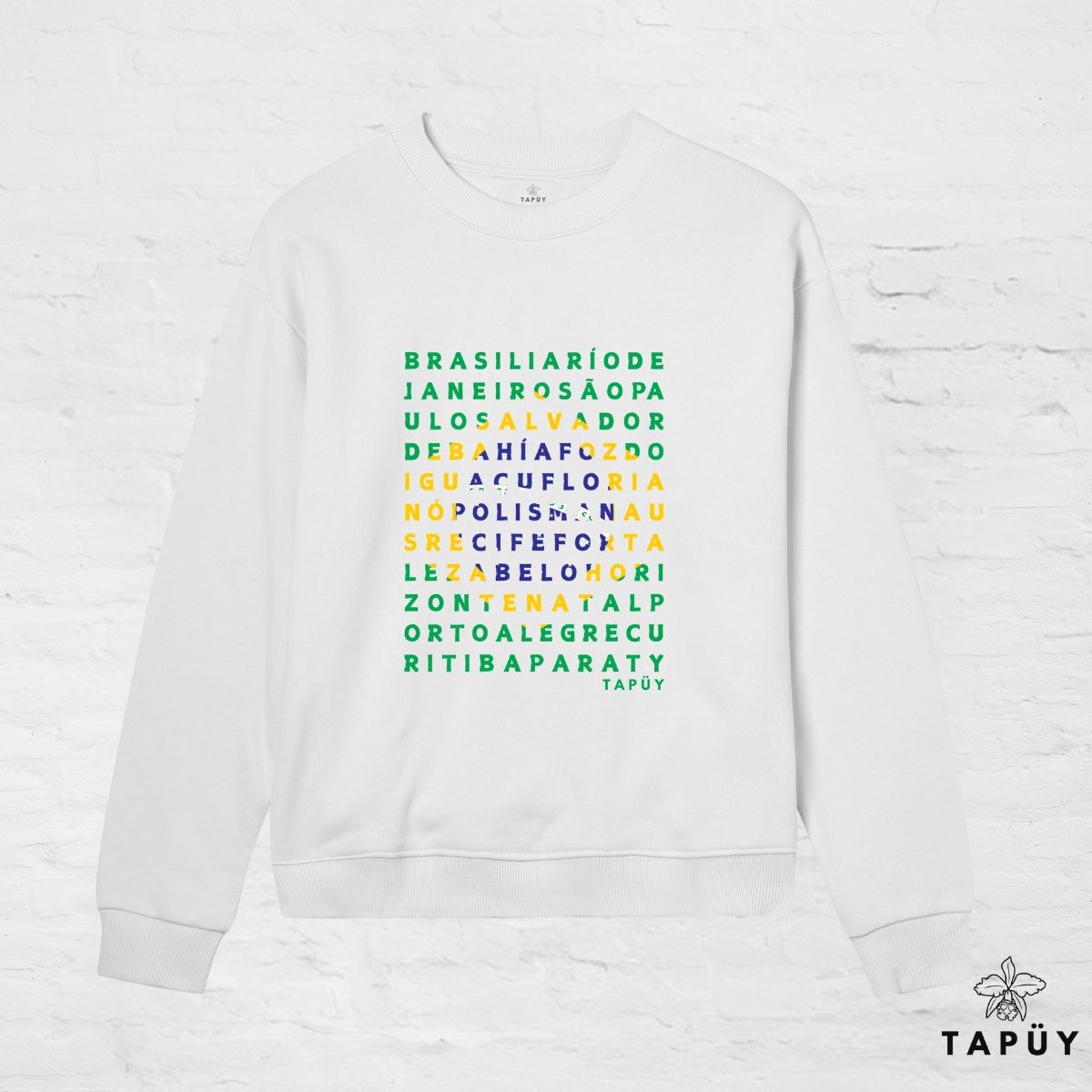 Sweatshirt Femme - Cidades do Brasil White / XS de la marque Tapüy