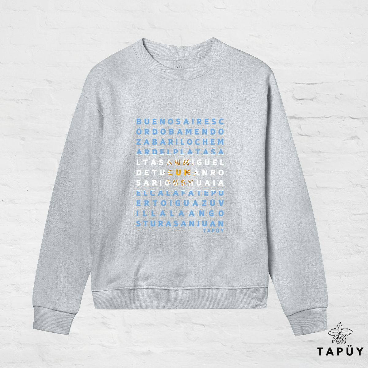 Sweatshirt Femme - Ciudades de Argentina Gris Chiné / XS de la marque Tapüy